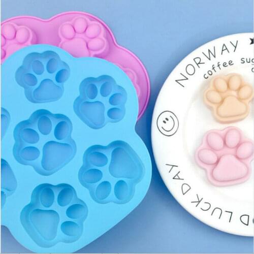 Diy 7 holes cat claw silicone cake mold dessert chocolate mold Household baking