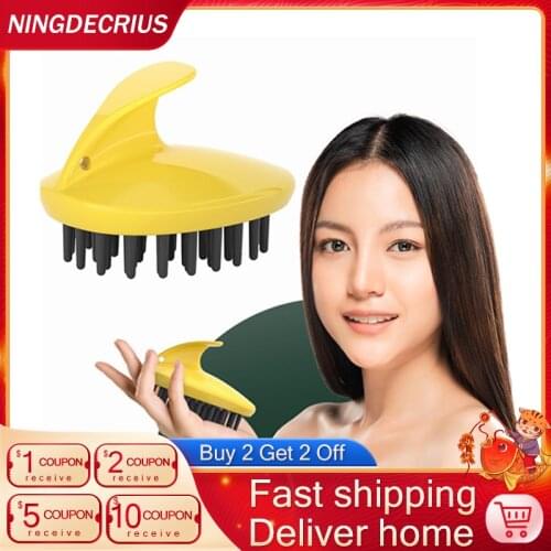 Silicone Shampoo Brush Scalp Massage Brush Easy To Use Handheld Hair Wash Portable Head Massager Shower Brush