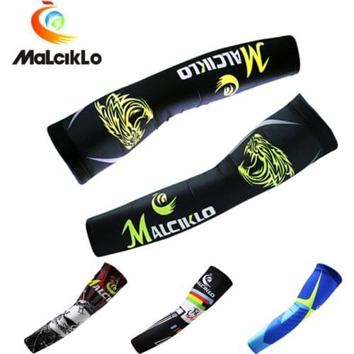 Malciklo Unisex Sports Arm Sleeve Sun UV Protection Running Bike Sleeves Arms Summer Cycling Arm Warmers Mangas Para Brazo