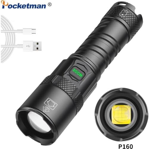 Flashlight Super Bright LED Tactical Flashlights Rechargeable High Lumens 5 Modes, Zoomable Waterproof Flash Light for Camping