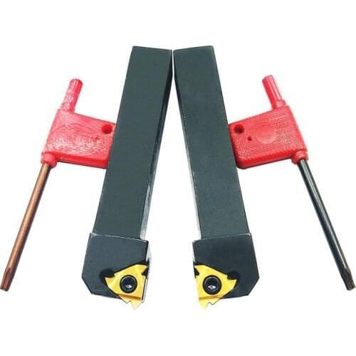 2pcs CNC Lathe Carbide Indexable Threading Turning Tool Holder SER1616H16 + SEL1616H16 16ER/IR AG60 BP010 Turning Insert Blade
