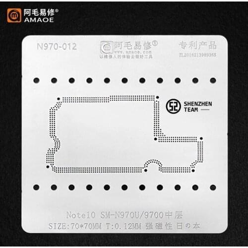 AMAOE Stencil N970-012 For Samsung Note10 SM-N970U 9700 Middle BGA Reballing Stencil Tin Planting Net Welding Template Soldering