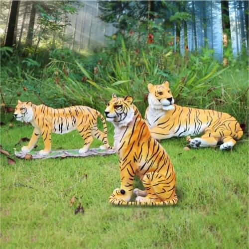 Outdoor Feng Shui Resin Simulation Zodiac Tiger Accessories Garden Landscape Statues Crafts Courtyard Park Figurines Decoration