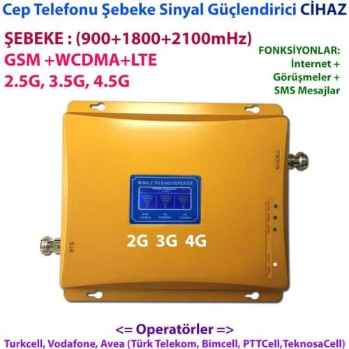 ZQTMAX 2G 3G 4G cell phone signal repeater amplifier 900mhz GSM LTE DCS WCDMA 900 1800 2100 cellular mobile signal booster 70dB