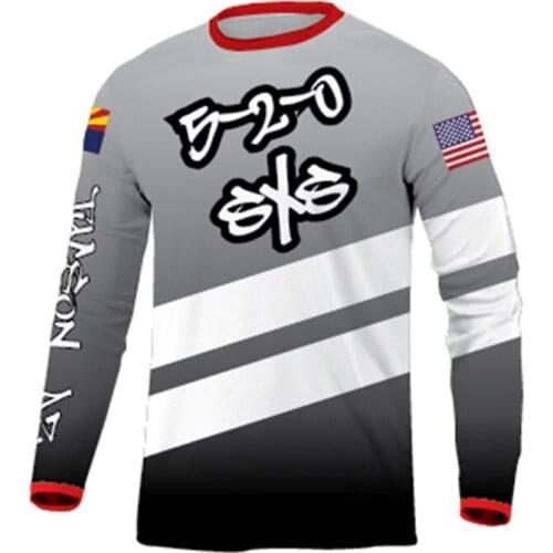 Trail Dirty Bike Jersey BMX DH MTB T-Shirt Clothes Full Sleeve MTB Downhill Breathable Quick Drying Enduro Jersey Grey Big Sale