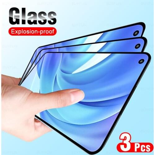 3Pcs Full Cover Protective Glass For Xiaomi Mi 11 Lite Tempered Glass For Xiao Mi Xaomi Mi11 XiaoMi11Lite 6.55" Phone Protector