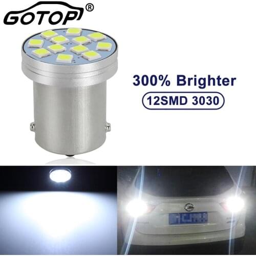 1pcs 1156 BA15S P21W Led Bulb 12SMD 3030 Chips 1157 BAY15D P21/5W Lamp BAU15S BA15D Car Tail Bulb Brake Lights Parking Lamp 12V