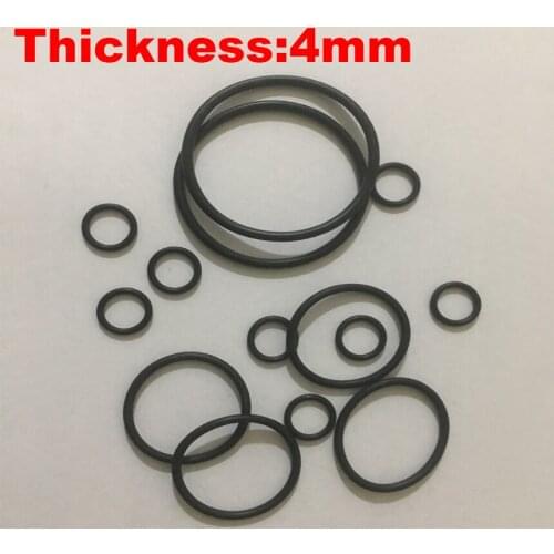 120pcs 24x4 24*4 25x4 25*4 26x4 26*4 OD*Thickness Black NBR Nitrile Chemigum Rubber Oil Seal Grommet Washer O-Ring O Ring Gasket