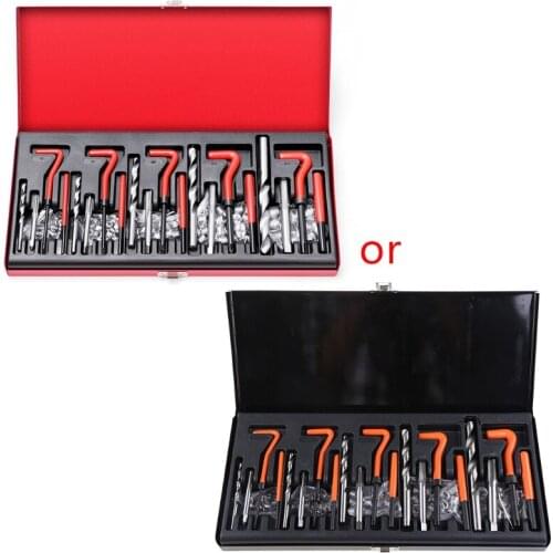 131 Pcs Metric Thread Repair Tool Drill Helicoil Repair Kit for Repairing M5 M6 M8 M10 M12 Internal Screw Holes