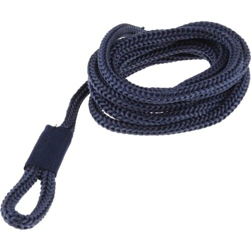 2 Pieces 1/4 inch 5 Feet Braided Nylon Dock Lines Bumper Rope for Marine Kayaks Boats Pontoon Canoe (Blue)