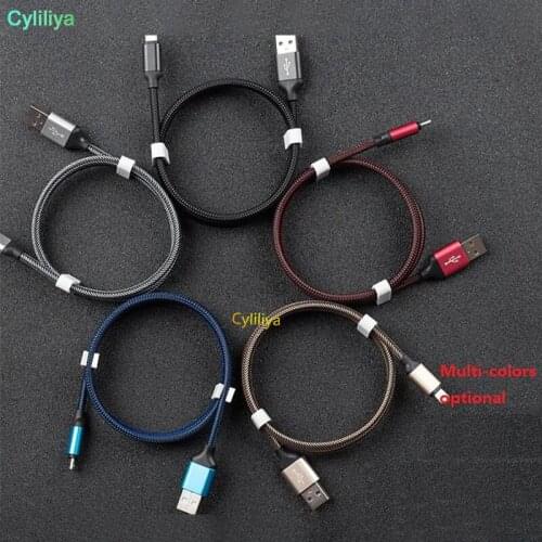 200pcs Micro usb type C cable data fishing line braided usb high speed fast charging cable for samsung cell phones cable
