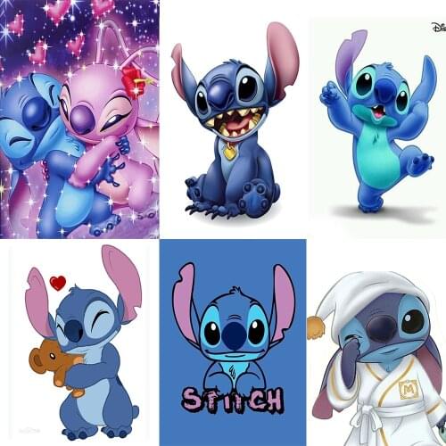5D DIY Disney Lilo & Stitch Diamond Painting Home Decor Mosaic Diamond Embroidery Cross Stitch Kits Mosaic Gift