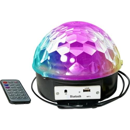 6 Color LED Disco Bluetooth DJ Rotating RGB Crystal Ball