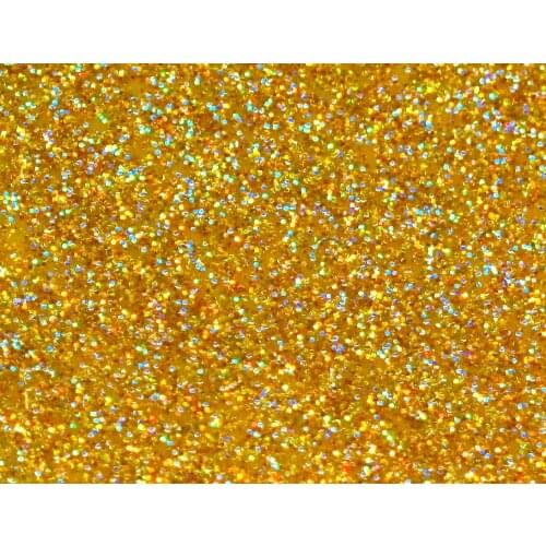 Acrylic/PMMA 1-Sided Fine Glittering Color Sheets 3.0mm for Jewelry, Crafts, Art Works, Decoration - Holographic Golden (CA8732)