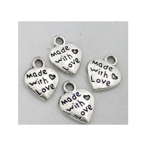 Zinc alloy pendant jewelry accessories diy handmade material charms Heart pendant