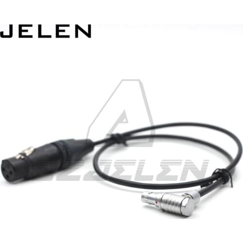 ARRI ALEXA MINI LF Audio Line for XLR 3pin female to Right angle 6Pin Connector Audio Port