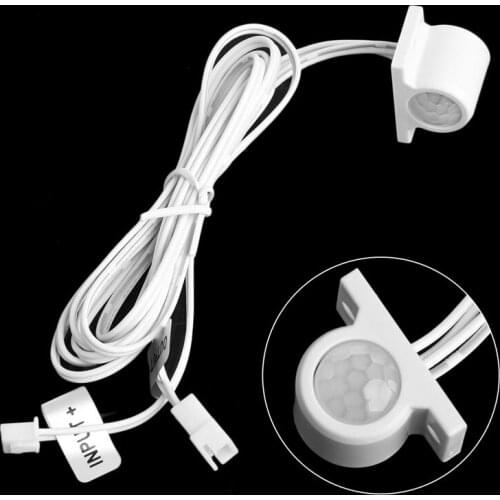 12V DC LED Automatic On Off Strip PIR Body Infrared Motion Sensor Switch White L15