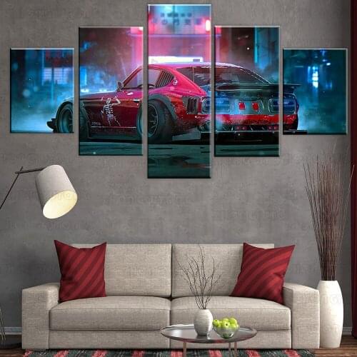 5 Pieces Dutsun 280z Car Poster Modern Home Decortive Wall Modular Pictures Framework Top-Rated Canvas Art Printed Painting