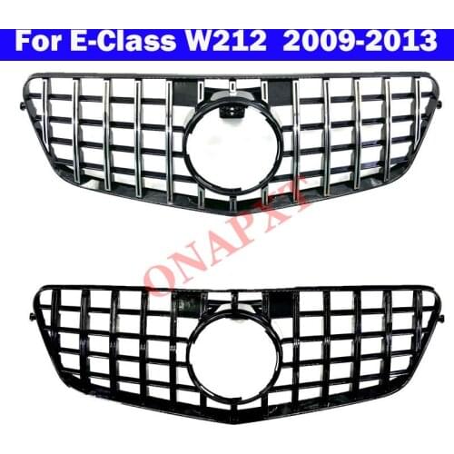 Car Styling Center Grill For Mercedes-Benz E-Class W212 2009-2013 style ABS Plastic Front Bumper Middle Grille Vertical bar