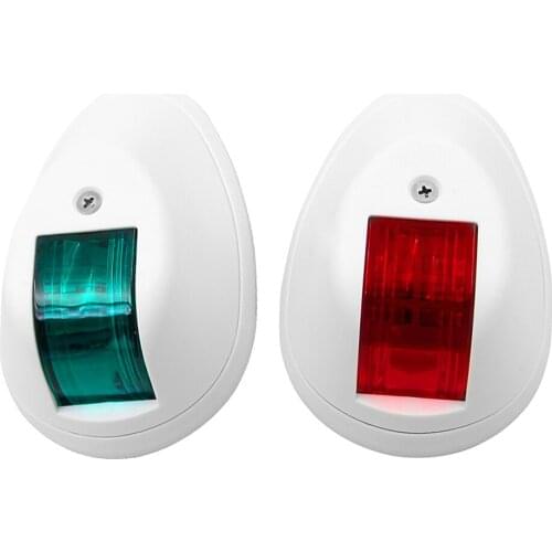 White Housing Red&Green 12V / 24V Navigation Light Signal Lamp Sidelight