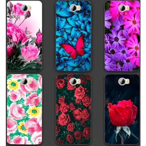 Soft Silicone TPU Case cover FOR Huawei Y5 II Y5 2 / Y6 II Compact / Russia Honor 5A LYO-L21 Cat flower