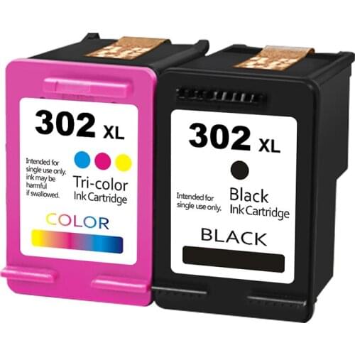 SanSeMei Remanufactured for HP 302XL Ink Cartridges for HP 302 Ink for HP Deskjet 1110 2130 4527 4528 Officejet 3830 3831 Envy