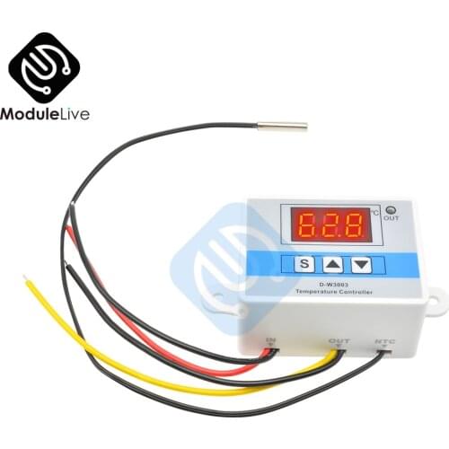 DC 12V W3003 LED Digital Thermostat Temp Temperature Controller Heating Cooling Sensor For Incubator Aquarium Replace W1209