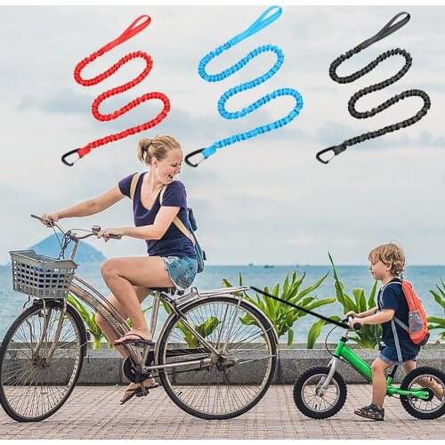 Kids MTB Tow Rope Child Bike Stretch Bungee Cord Pull Behind Attachment Compatible With Hook For All Mountain Bikes Bicycle