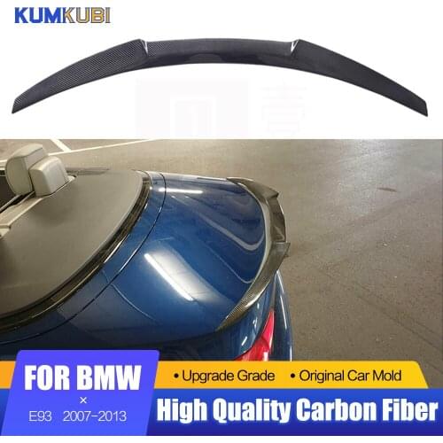 For BMW 3 Series E93 325i 328i 330i 335i 2-Door Convertible E93 2007-2013 M4 Style Carbon Fiber Rear Roof Spoiler Trunk Lip Wing