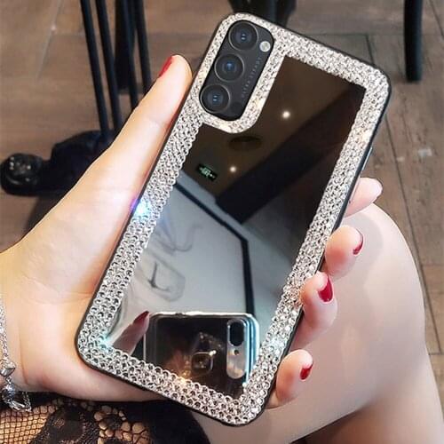 For Samsung A72 A52 A32 A12 5G A02 Note 10 Pro 10 Lite Note 9 8 5 4 A50S A70S A30S A11 M11 Mirror Shiny Skin Ring Stand Case