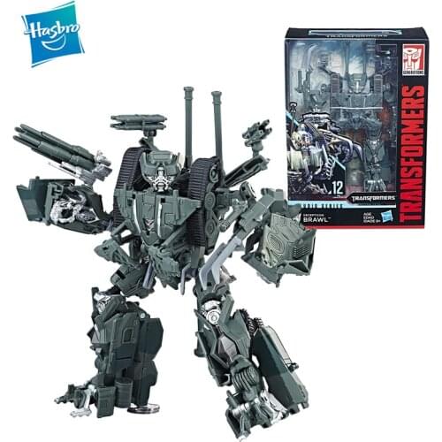 Original Hasbro Transformers Studio Series 12 Voyager Class Movie 1 Decepticon Brawl Action Figure Model Toys for Children