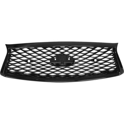 Gloss Black for Eau Rouge Style Front Bumper Mesh Grille Grill with ACC Replacement for Infiniti Q50 2018 2019 2020 2021