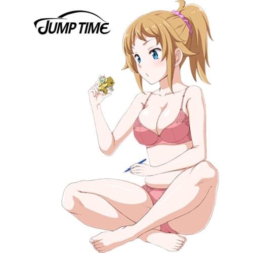 JumpTime 13cm x 8.1cm Anime Hoshino Fumina Original Character Cartoon Car Stickers Drift Racing Decal Window Car Styling