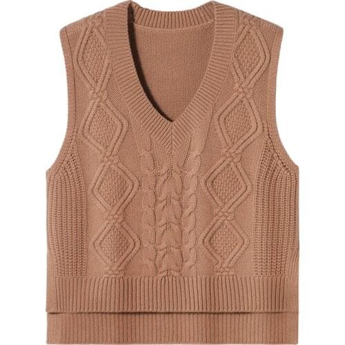 Cashmere autumn winter 100% pure cashmere sweater womens pullover vest womens waistcoat vest V-neck 310 grams
