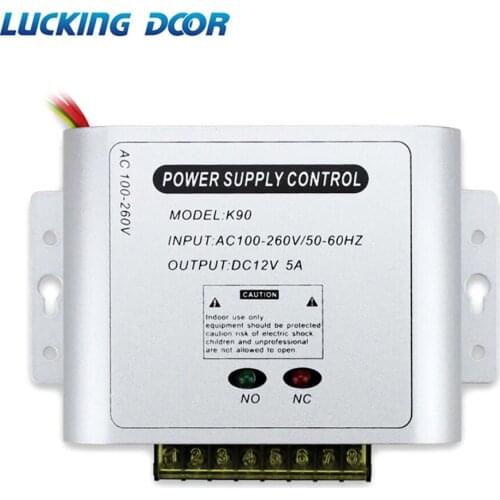 Mini AC 100-260V Access Control Power Supply Controller DC 12V 5A Access Control Time Delay Power Adapter