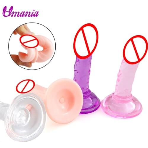 Mini Dildo Rubber Dick Realistic Blood Sex Toys Imitation Penis Imitator For Man Woman No Vibrator Masturbation Adult Toys