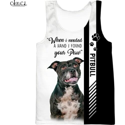 CLOOCL Fashion Gym Tank Tops Stafford Bull Terrier 3D Print Sleeveless Tanktop Men Women Streetwear Vest Fitness Drop Shipping