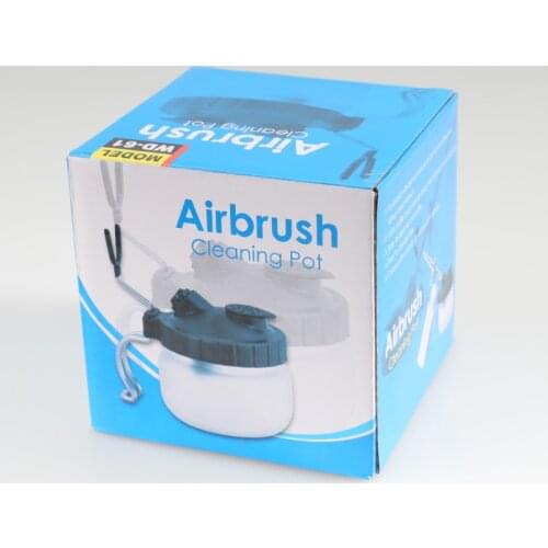 Airbrush cleaning kits with three-piece set of needle brush Reamer Stabilizer Bottles Holder Glass Jar connect into compressor