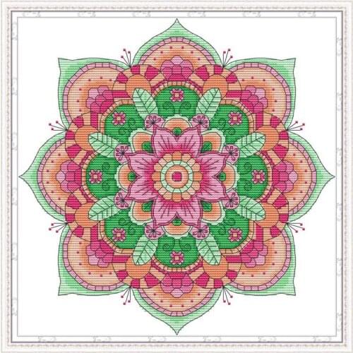 National Customs flower counted printed on the canvas 11CT 14CT DIY kits wholesale Cross Stitch embroidery needlework Sets