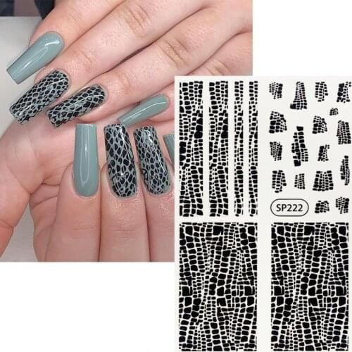Animals Skins Snakeskin Nail Stickers 3D Effect Beautifying Decoration Decal Ultra Thin Foil Manicure Transfer Nail Art