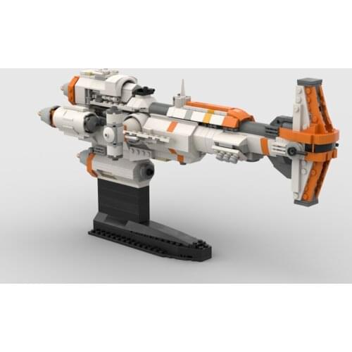 New technology building block MOC space hammer Corvette (micro fleet scale) assembly of children toy gift model