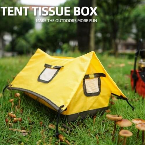 Novelty Camping Tent Tissue Box Napkin Holder Hotel Bedroom Office Home Bar
