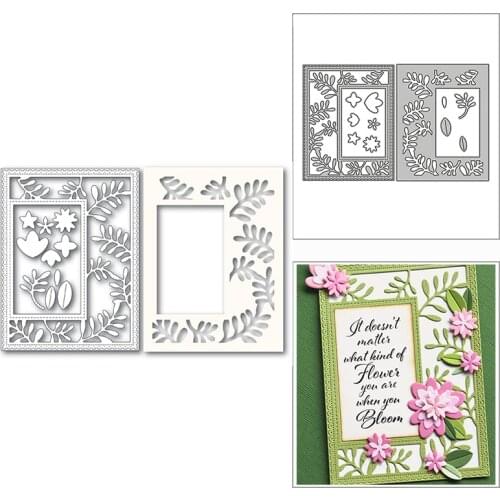 New Layer Flower Leaf Stencil Frame 2020 Metal Cutting Dies for DIY Scrapbooking and Card Making Decor Embossing Craft No Stamps