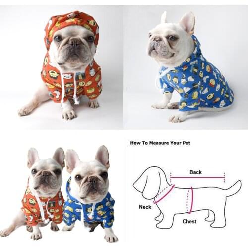 Pug Clothes French Bulldog Clothing Autumn Winter Dog Hoodie Sweatshirt Coat Poodle Schnauzer Costume Dropshipping Pet Outfit