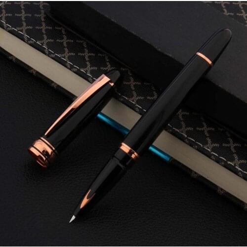 Wing Sung ROSE GOLDEN Fountain Pen metal BLACK office Luxury classic Golden stickers Stationery Office school supplies Writing