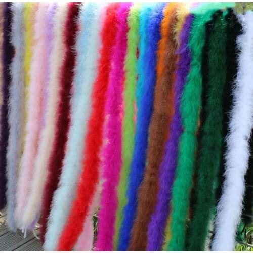 2 Meters fluffy Turkey feather scarf clothing accessories feather costume party wedding decoration feather crafts DIY Decoration