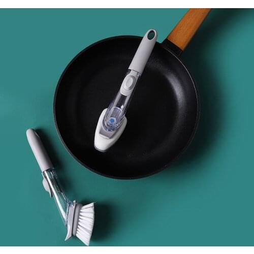 Cleaning brush ,kitchen cleaning appliances,wash the pot ,wash the dishes,detegent automatic liquid adding washing brush