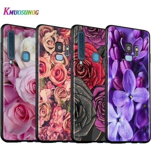 Rose Peony Flower Silicone Cover For Samsung Galaxy A9 A8 A7 A6 A6S A8S Plus A5 A3 Star 2018 2017 2016 Phone Case