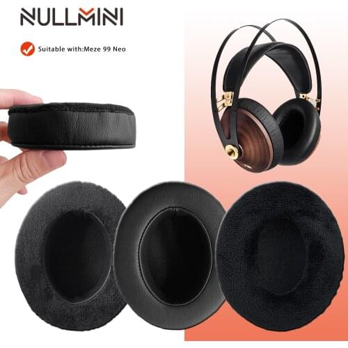 NullMini Replacement Earpads for Meze 99 Neo Headphones Headband Earmuff Thicken Leather Velvet Sleeve Headset