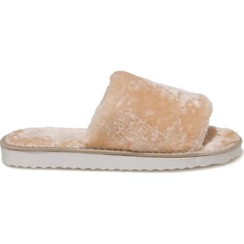 Winter Women House Slippers Faux Fur Fashion Warm Shoes Women Slip On Flats Woman Slides Comfortable Home Furry Slippers